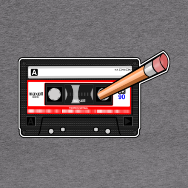 Cassette Tape Pencil Rewind Cassette Tape Drawing Hoodie TeePublic